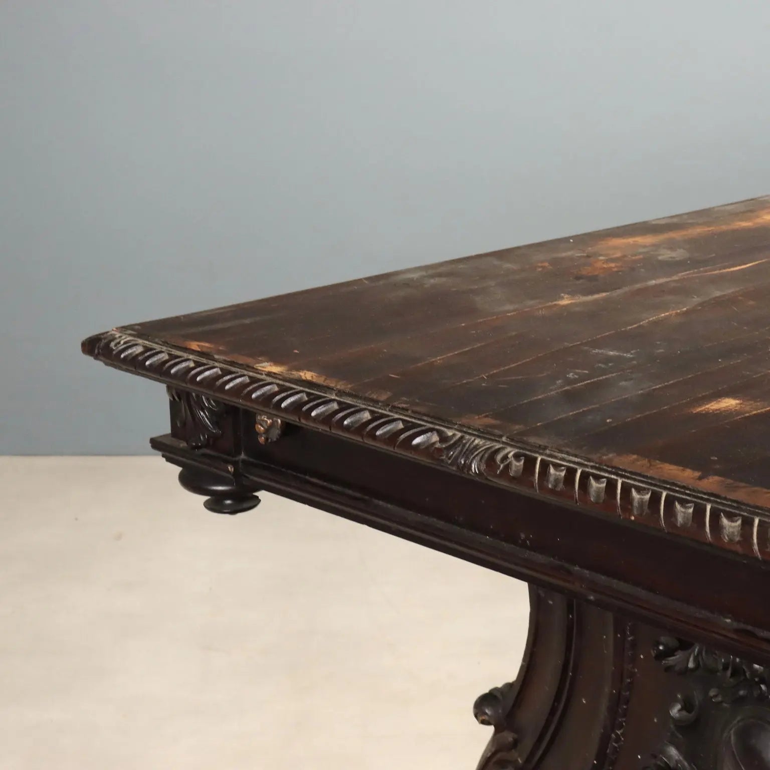 Antique Table Neo-Renaissance Walnut Italy Late XIX Century