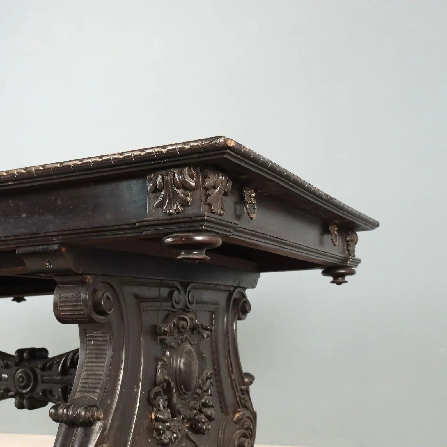 Antique Table Neo-Renaissance Walnut Italy Late XIX Century