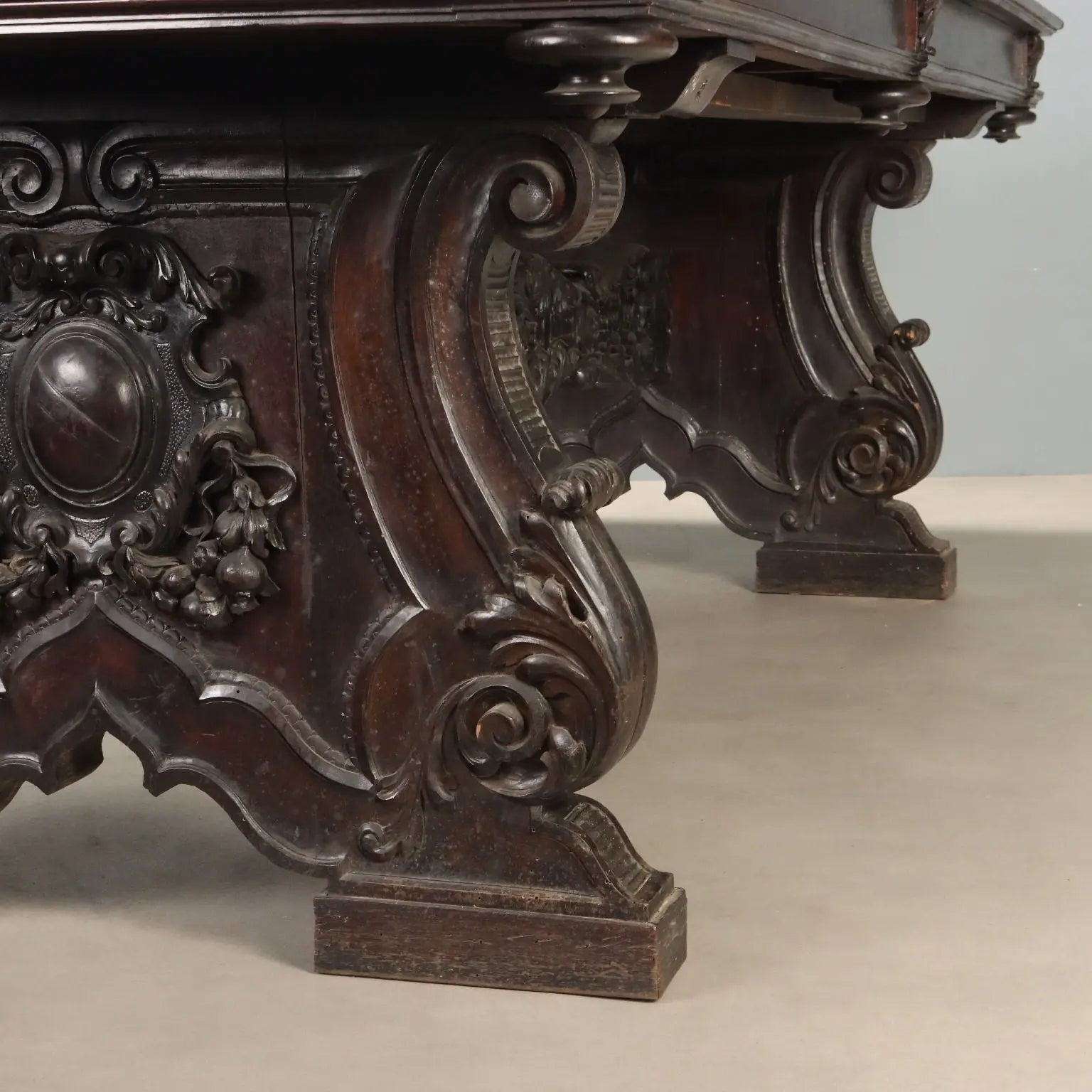 Antique Table Neo-Renaissance Walnut Italy Late XIX Century
