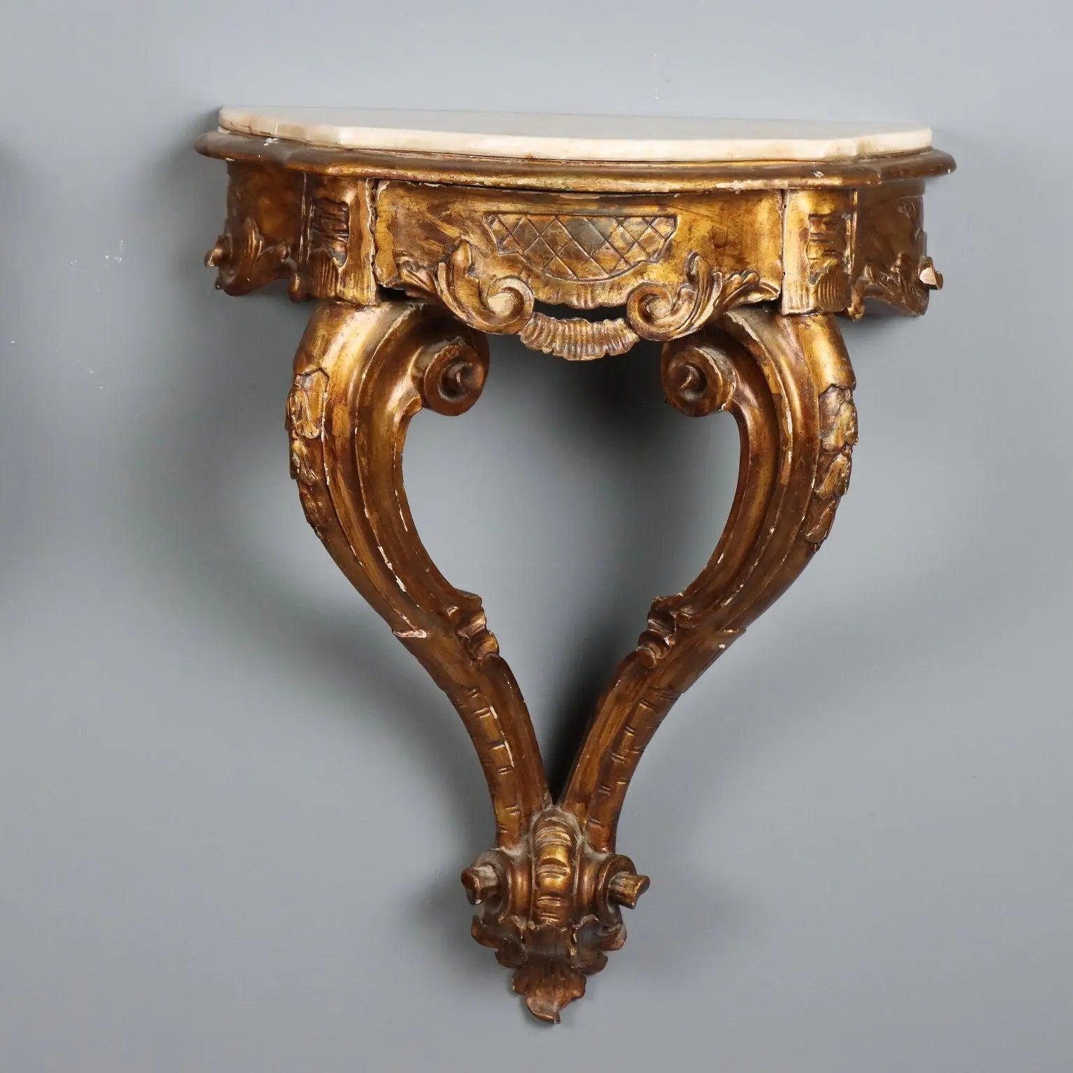 Pair of Giltwood Consoles - Italy 19th Century