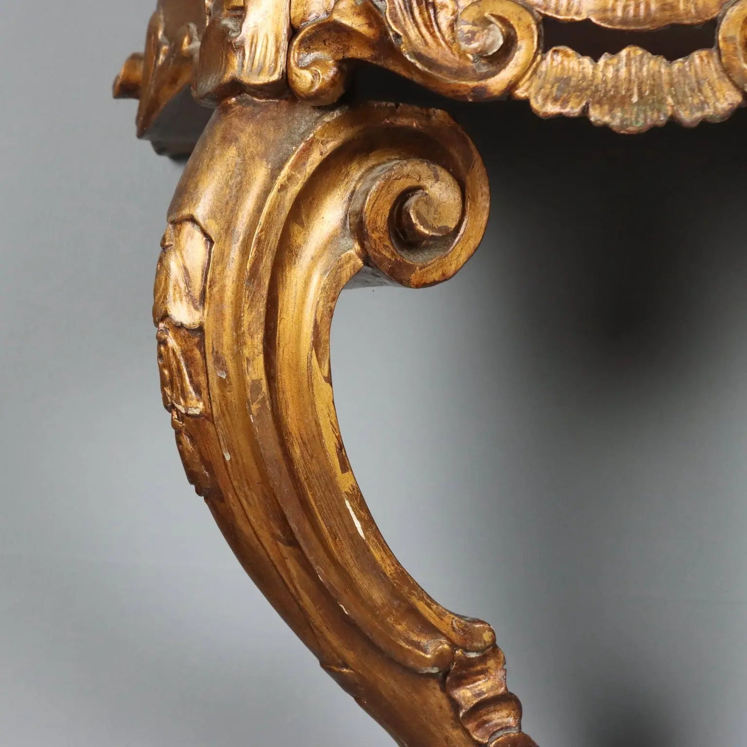 Pair of Giltwood Consoles - Italy 19th Century
