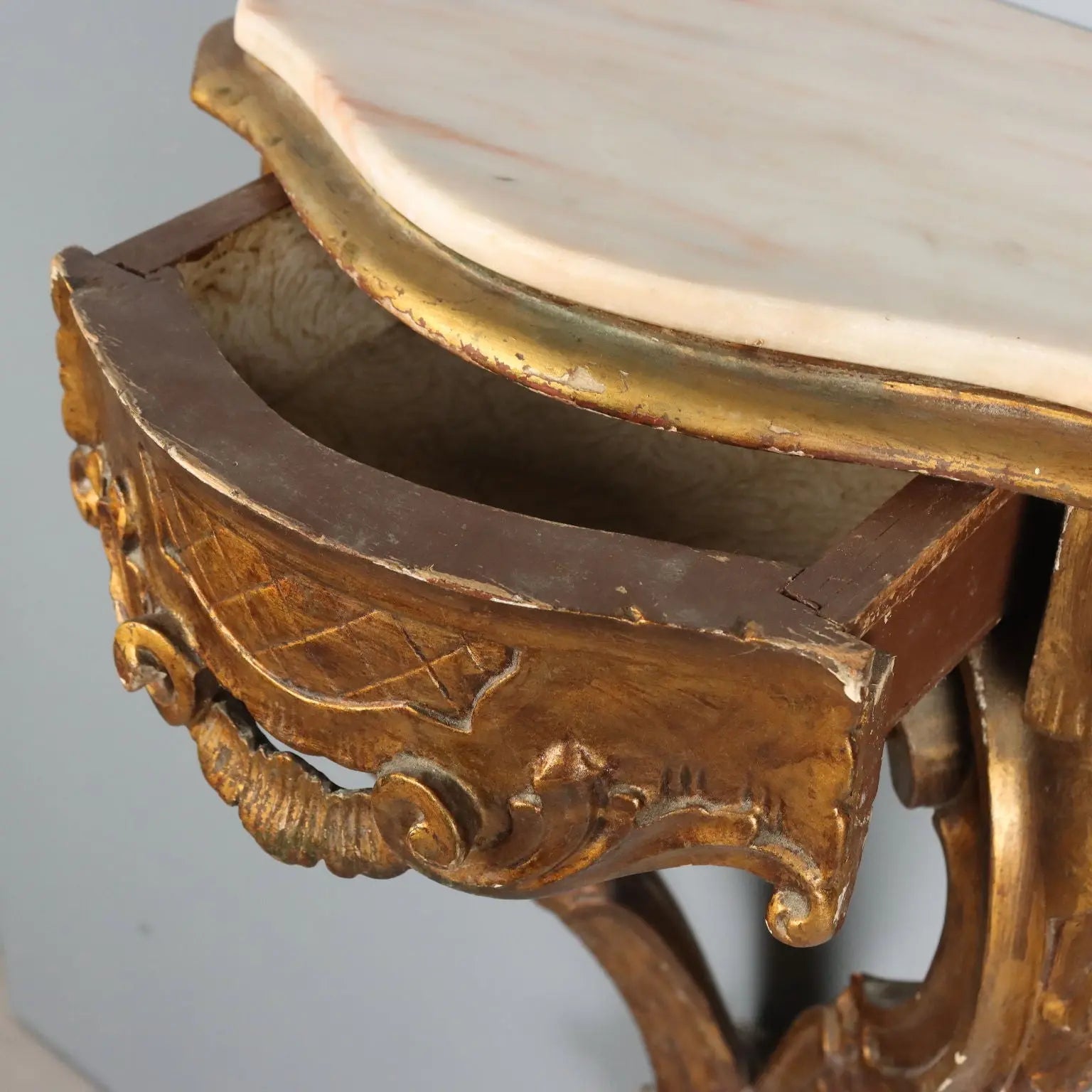 Pair of Giltwood Consoles - Italy 19th Century