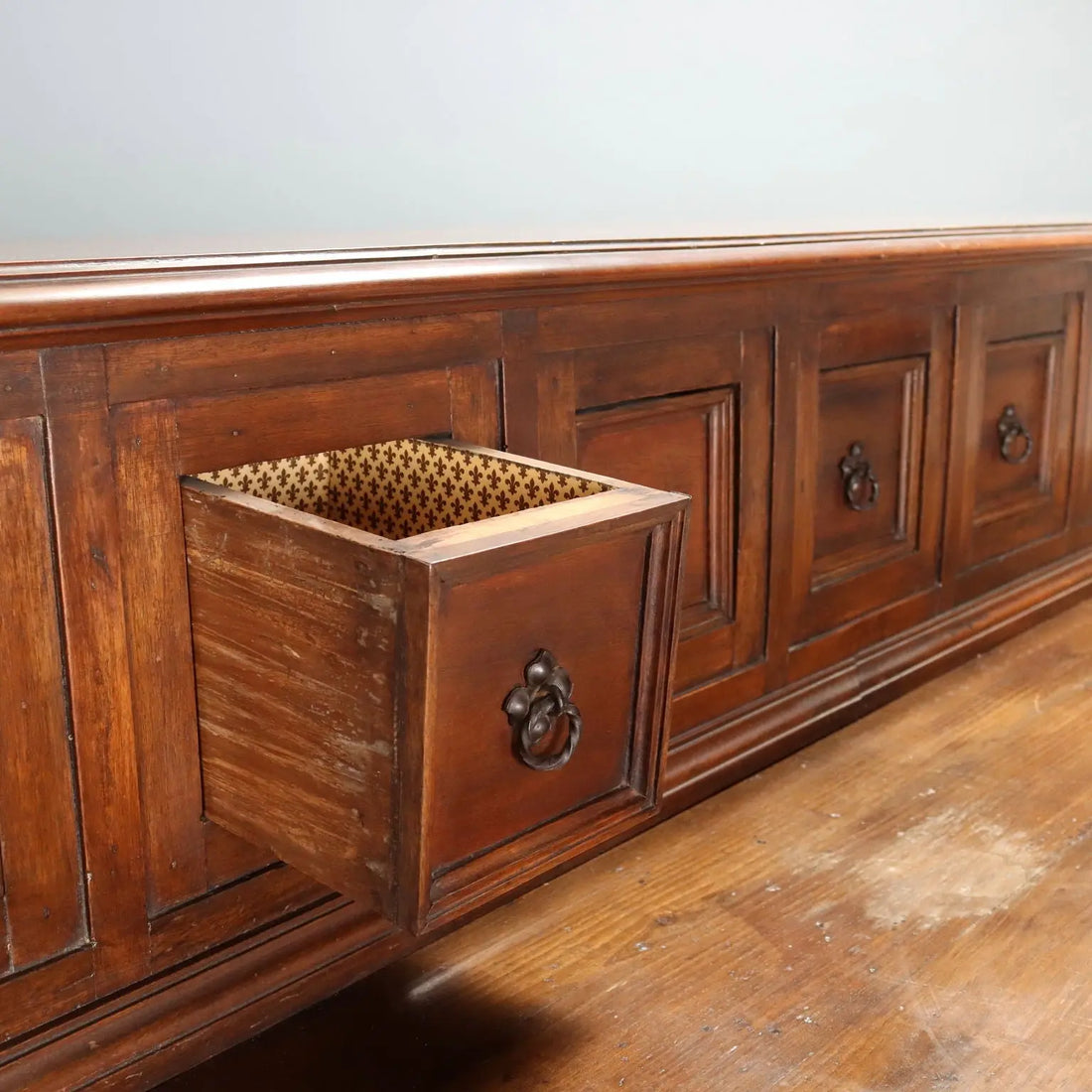 Antique Cupboard Baroque Style Walnut Poplar Italy XX Century