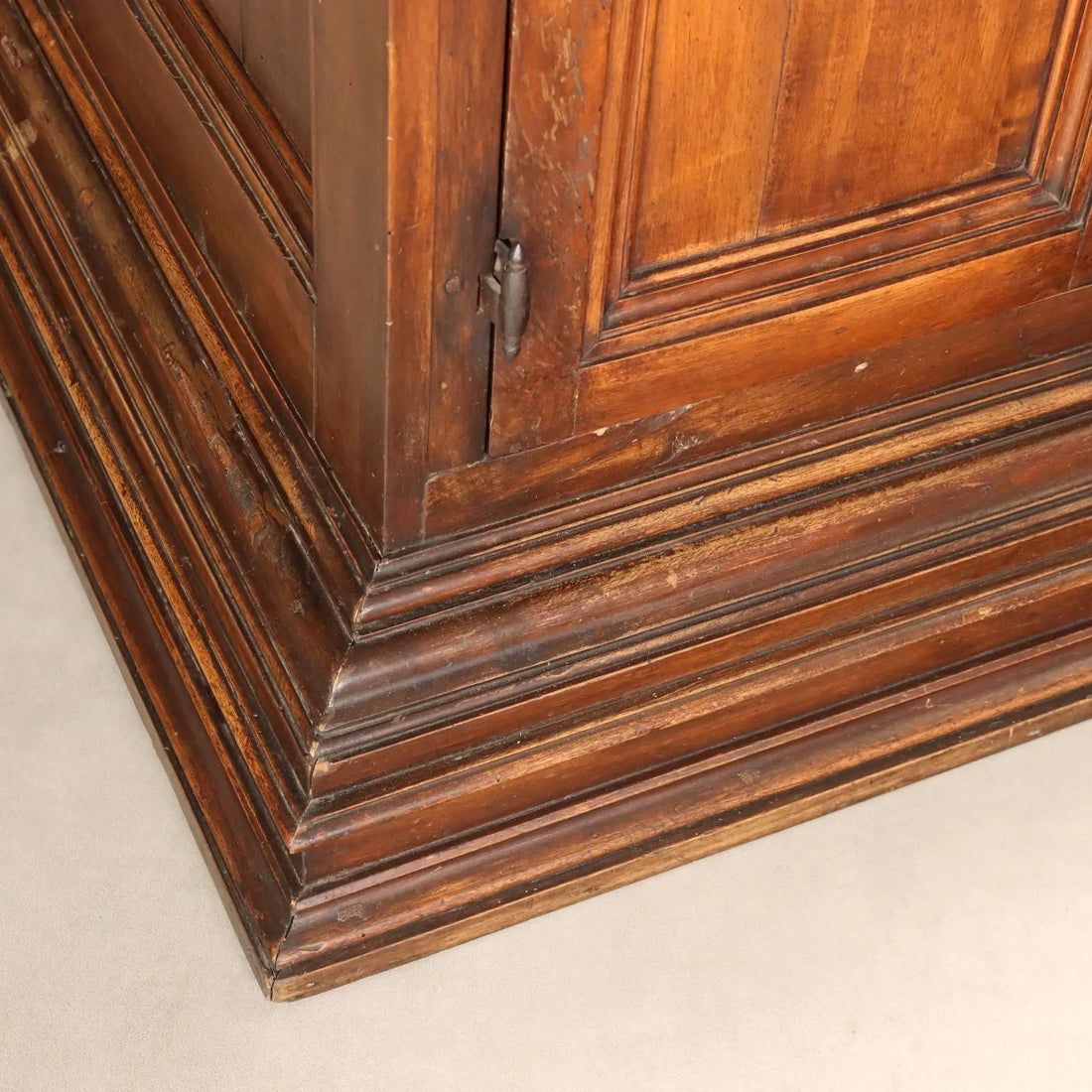 Antique Cupboard Baroque Style Walnut Poplar Italy XX Century