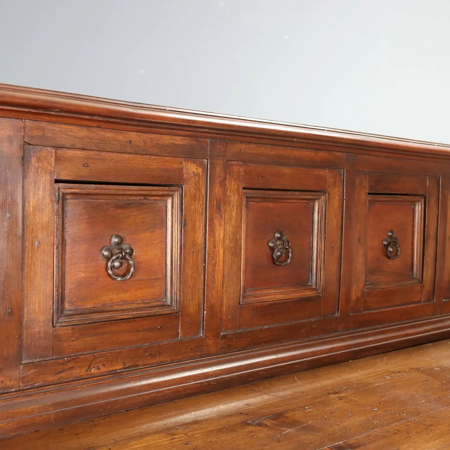 Antique Cupboard Baroque Style Walnut Poplar Italy XX Century