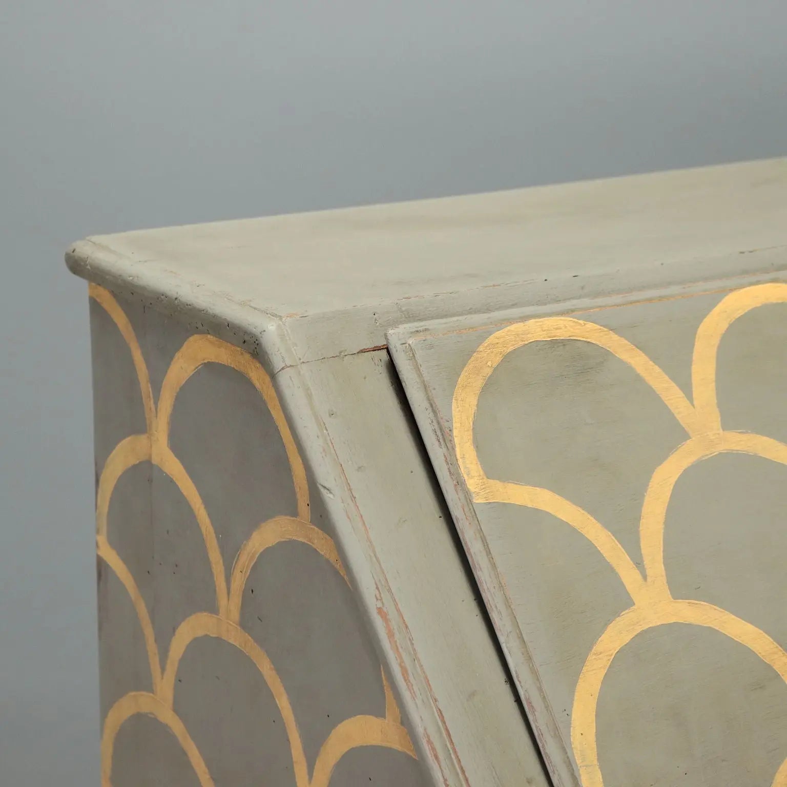 Antique Flap Door Cabinet Neoclassical Style Walnut XX Century