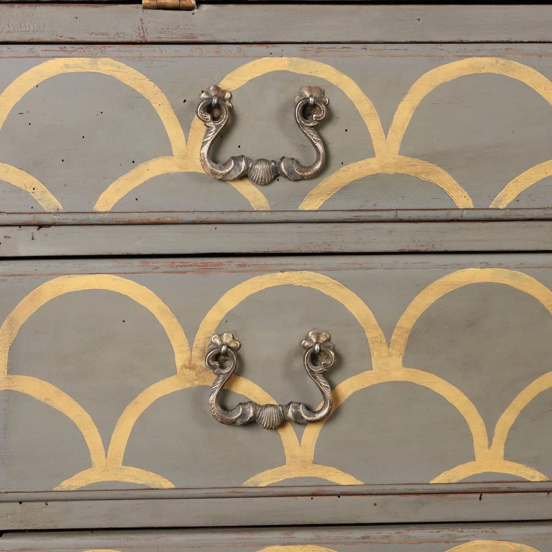 Antique Flap Door Cabinet Neoclassical Style Walnut XX Century