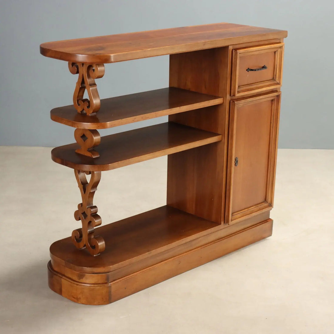 Antique Balustrade Cabinet Renaissance Style Walnut Italy XX Century