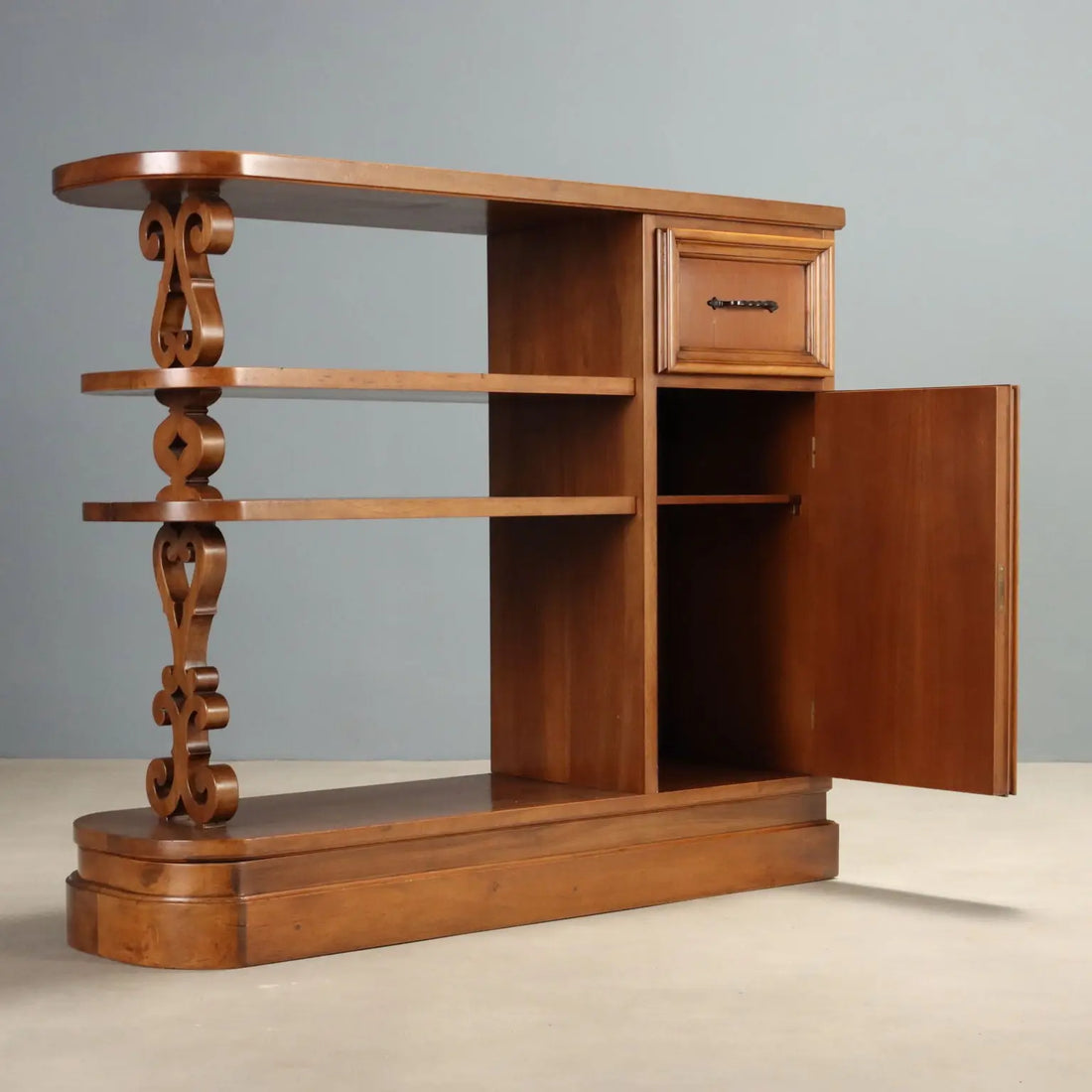 Antique Balustrade Cabinet Renaissance Style Walnut Italy XX Century