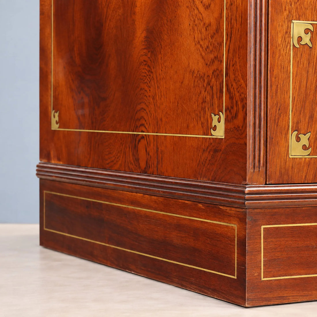 Antique Wardrobe Mahogany Brass United Kingdom XX Century
