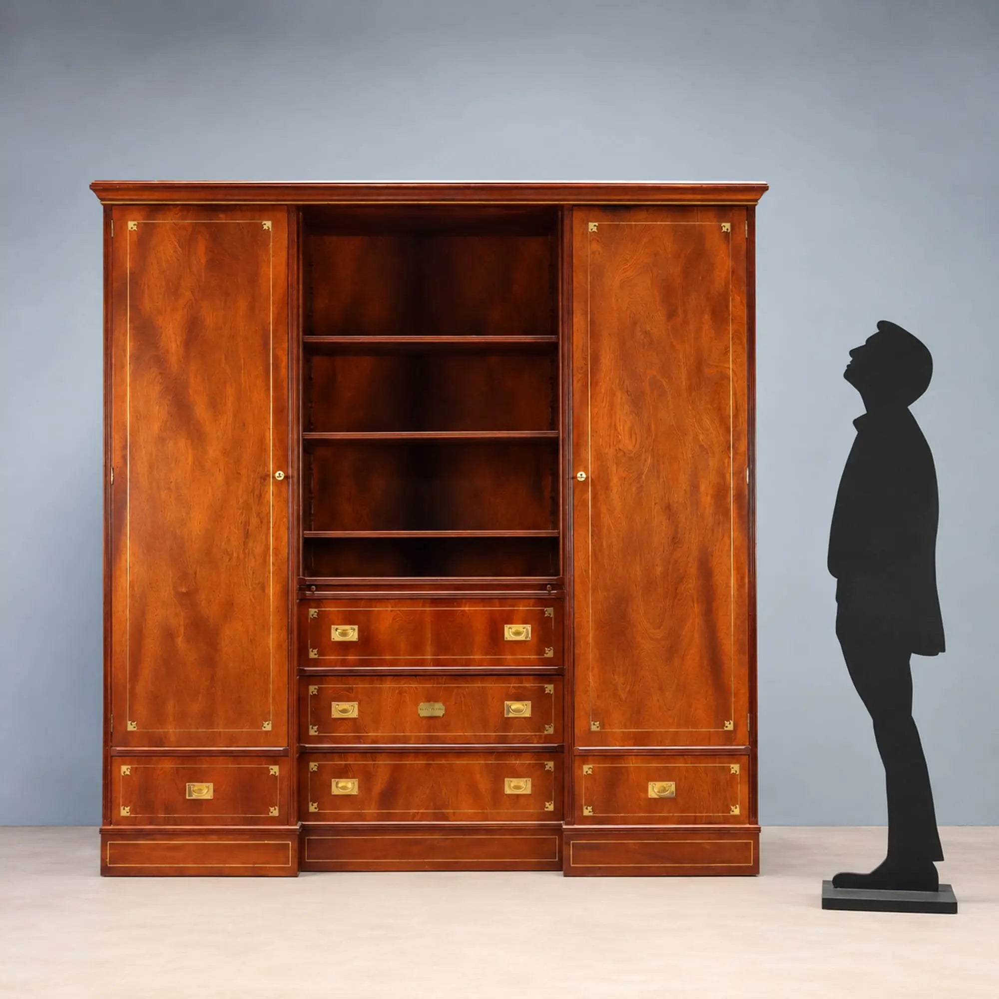 Antique Wardrobe Mahogany Brass United Kingdom XX Century