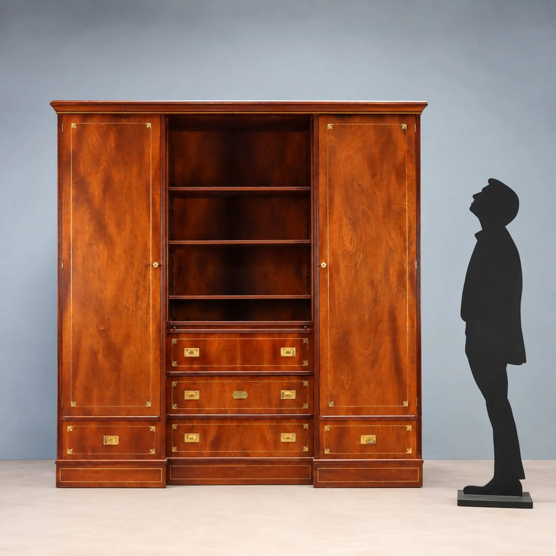 Antique Wardrobe Mahogany Brass United Kingdom XX Century