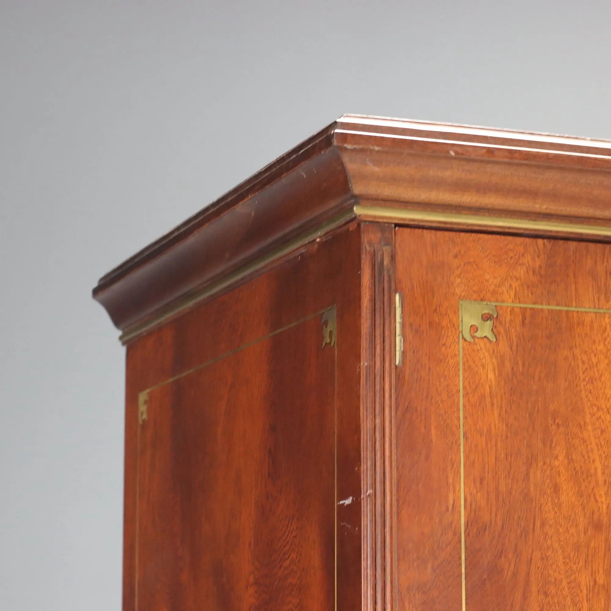 Antique Wardrobe Mahogany Brass United Kingdom XX Century