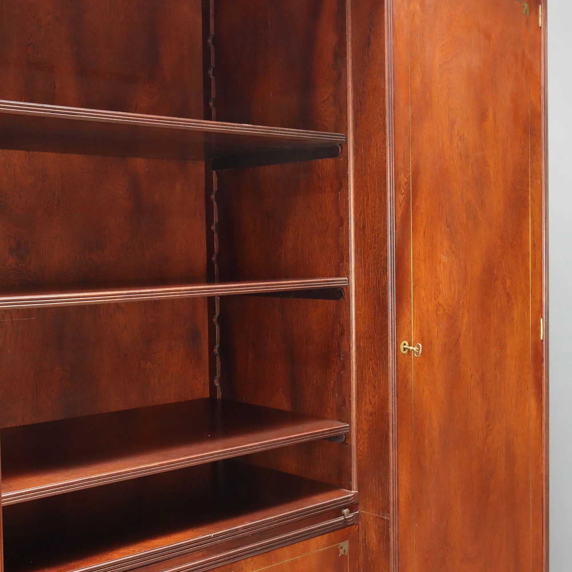 Antique Wardrobe Mahogany Brass United Kingdom XX Century