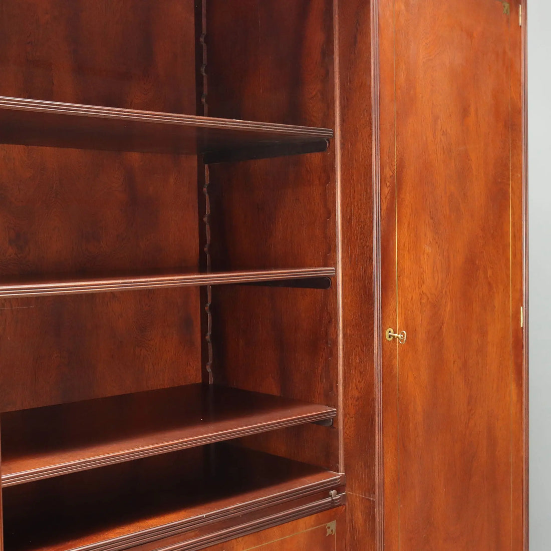 Antique Wardrobe Mahogany Brass United Kingdom XX Century