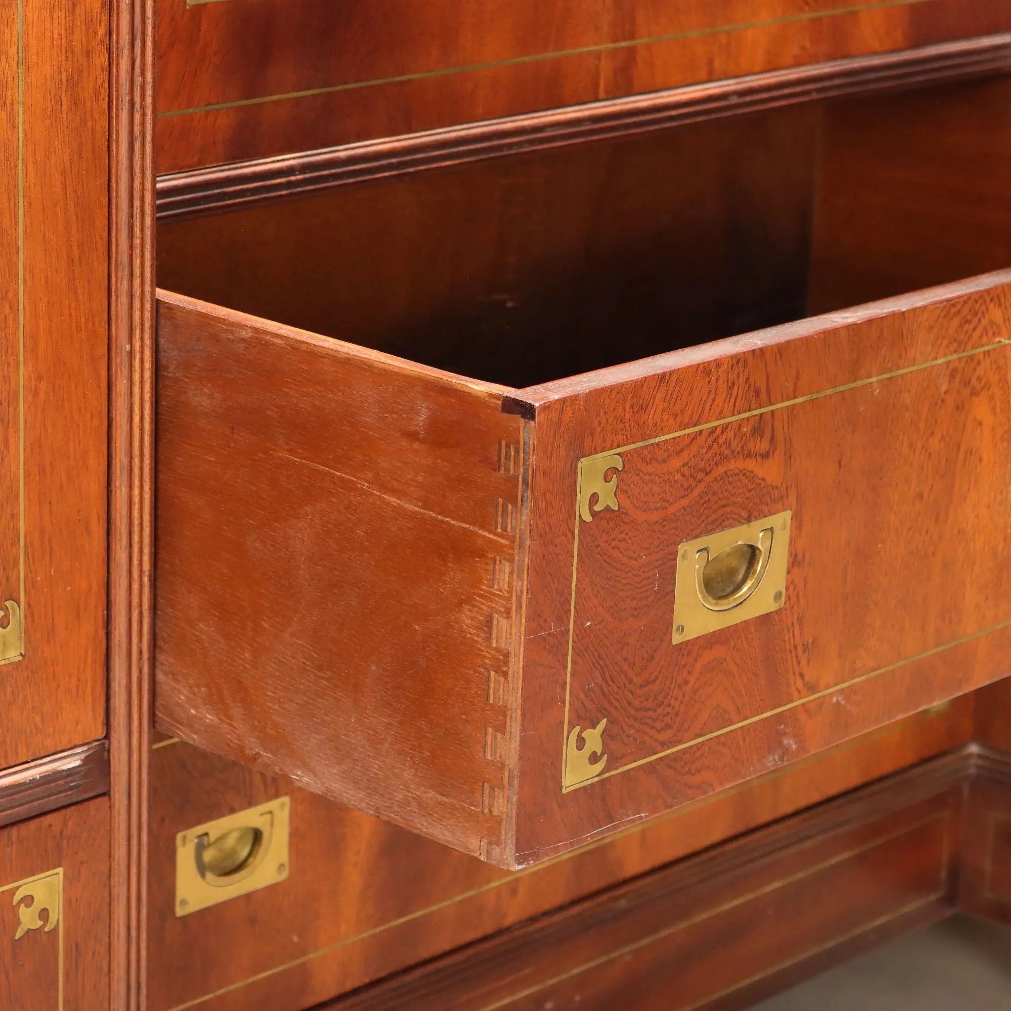 Antique Wardrobe Mahogany Brass United Kingdom XX Century