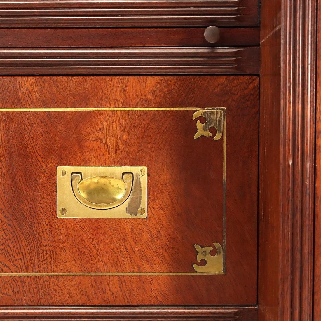 Antique Wardrobe Mahogany Brass United Kingdom XX Century