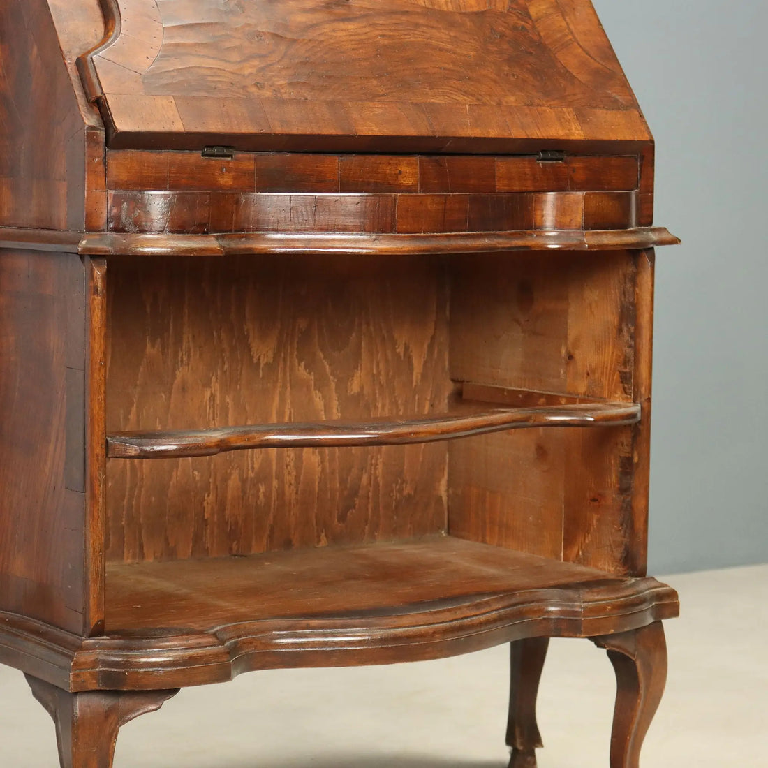 Antique Flap Cabinet with Drawers Italy XX Century