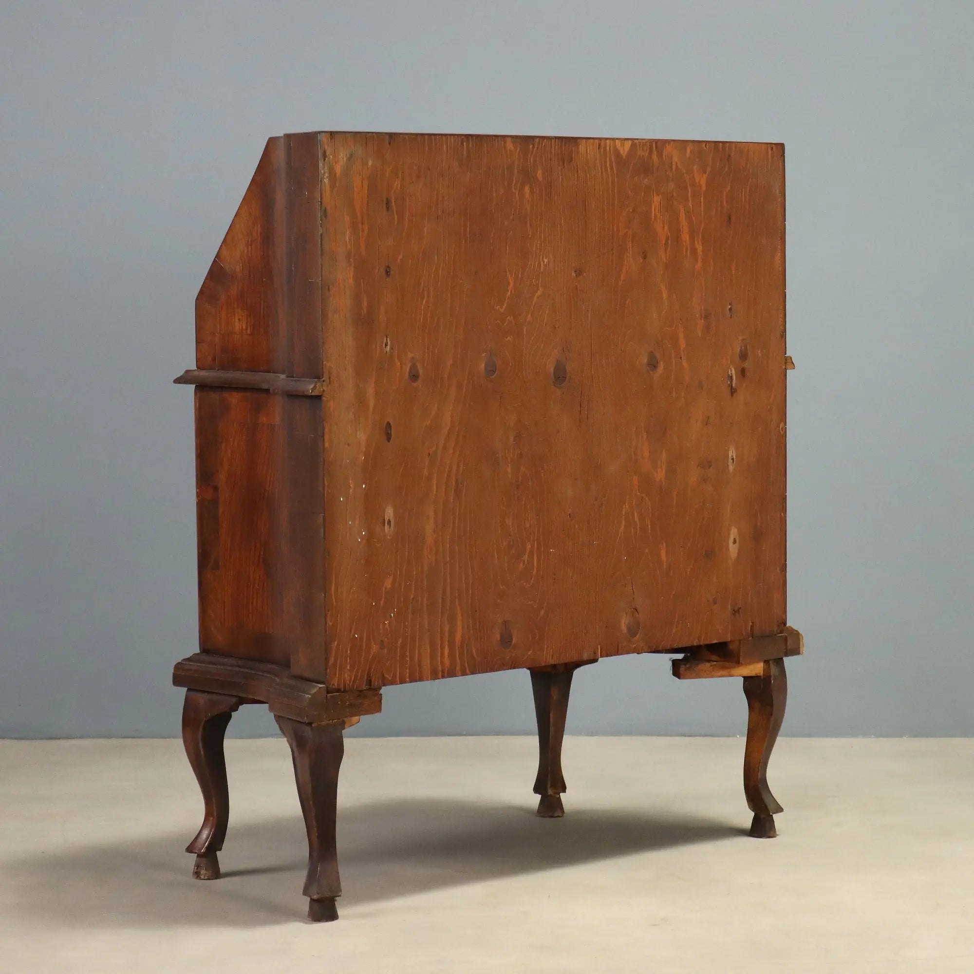 Antique Flap Cabinet with Drawers Italy XX Century