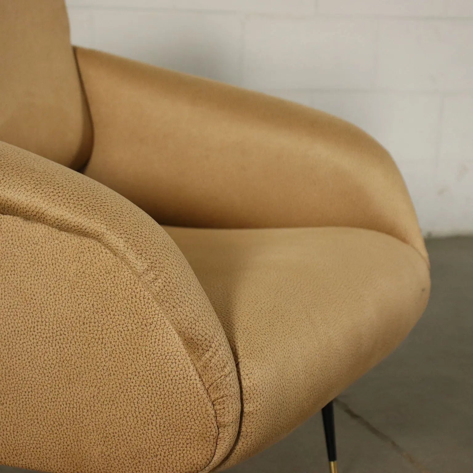 Pair Of Armchairs Foam Leatherette Italy 1950s 1960s | Antiques | Seating