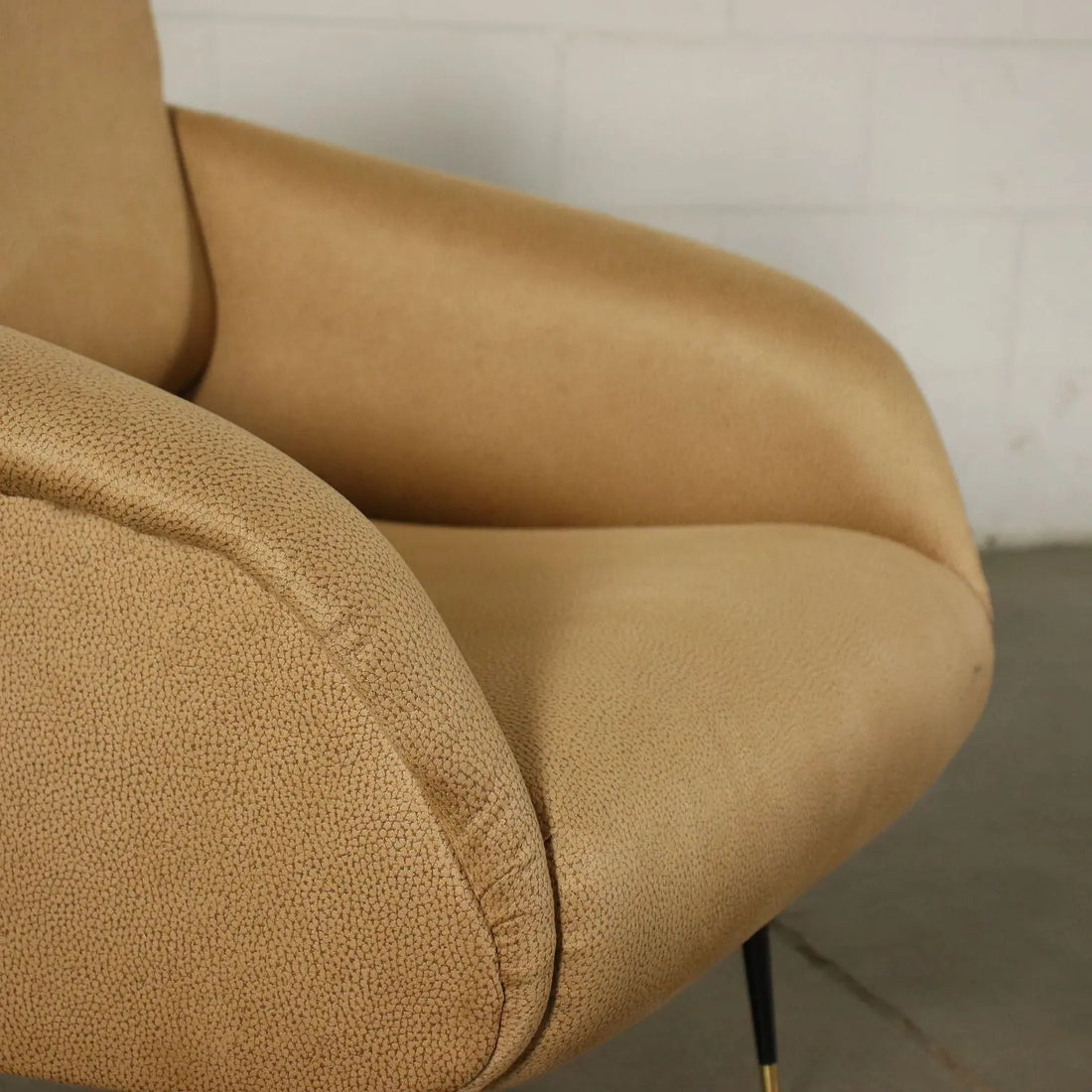 Pair Of Armchairs Foam Leatherette Italy 1950s 1960s | Antiques | Seating