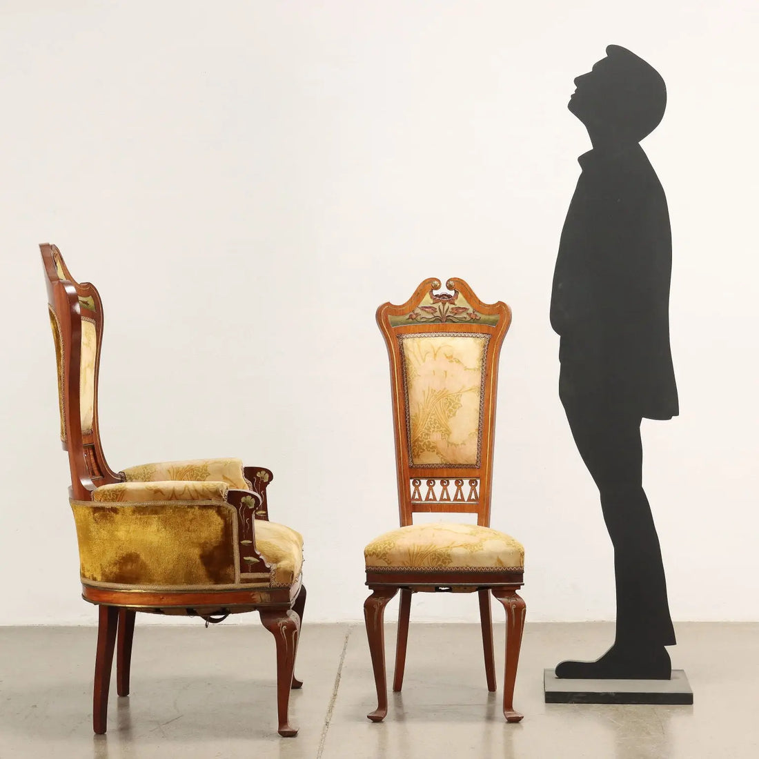 Group of Chairs and Armchairs Art Nouveau Italy XIX Century - Pair of Armchairs and Four Chairs | Antiques | Seating