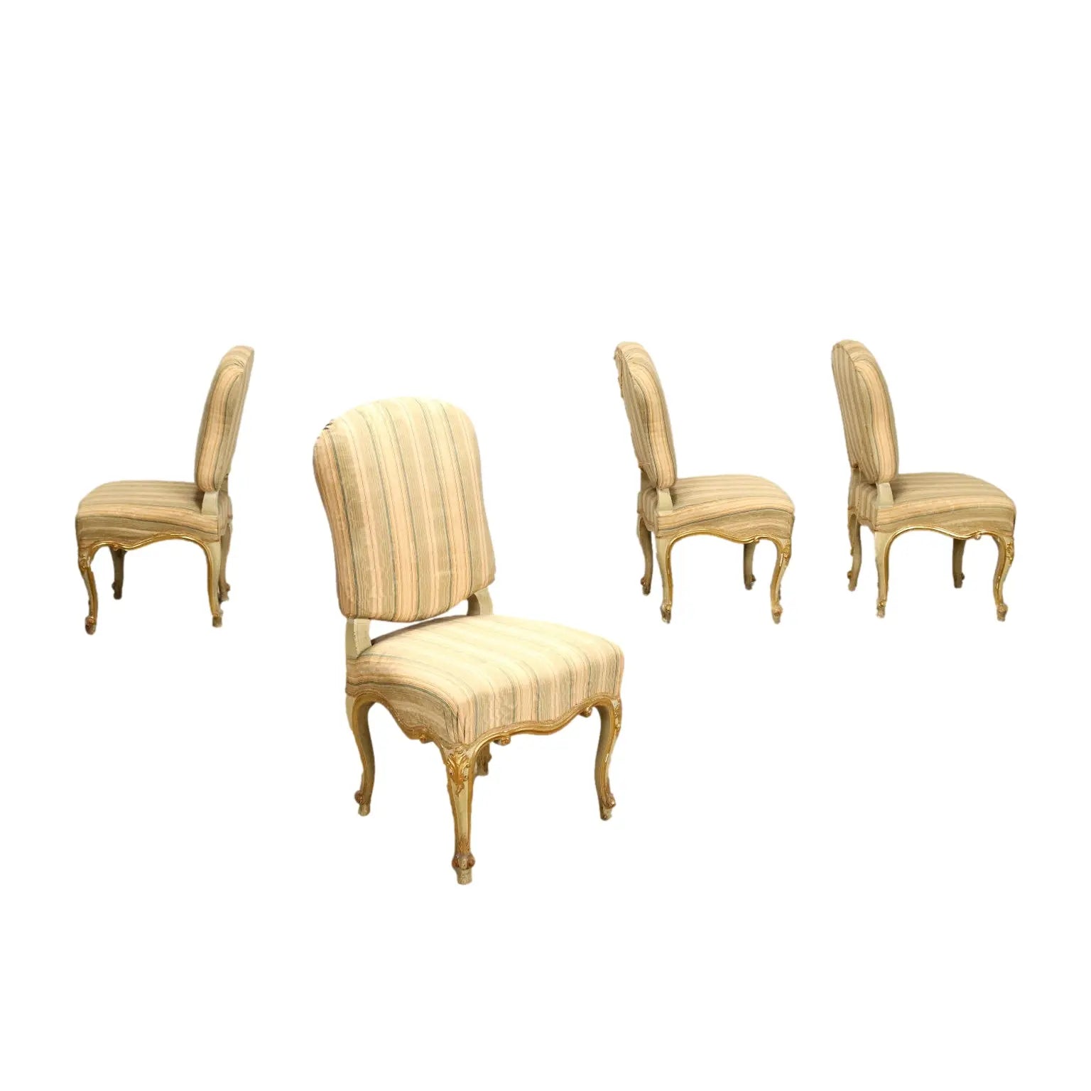 Group of 4 Chairs Eclecticism Wood Italy XIX Century - Lombardy, Second Quarter XIX Century | Antiques | Seating
