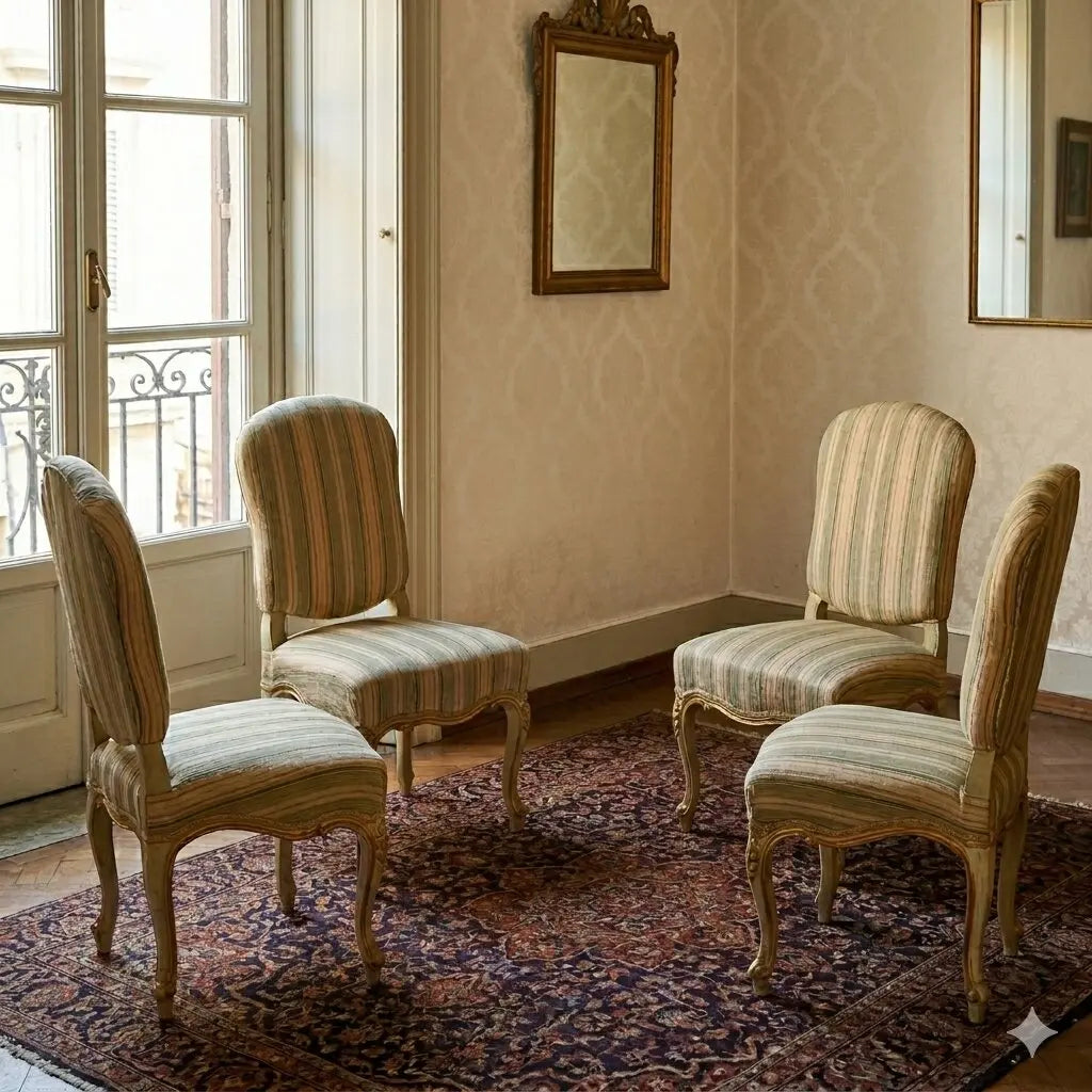 Group of 4 Chairs Eclecticism Wood Italy XIX Century - Lombardy, Second Quarter XIX Century | Antiques | Seating