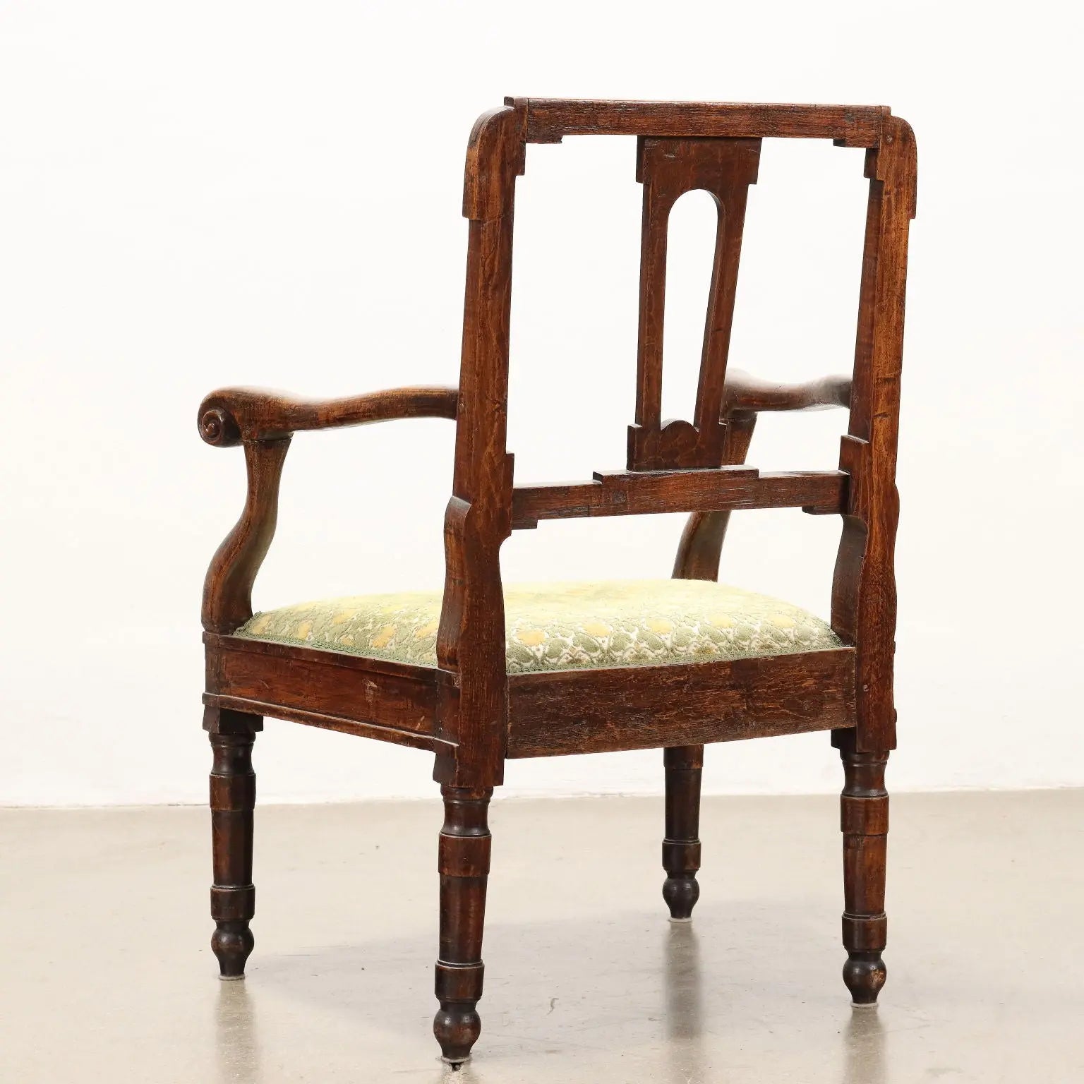 Ancient Armchair from the Directoire Cloth Italy Late XIX Century