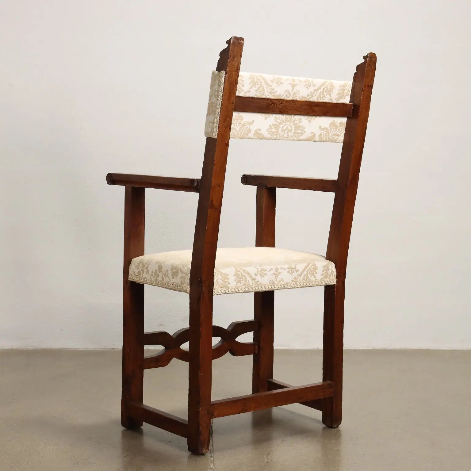 Set of 3 Armchairs and a Chair in Walnut, Italy 1800