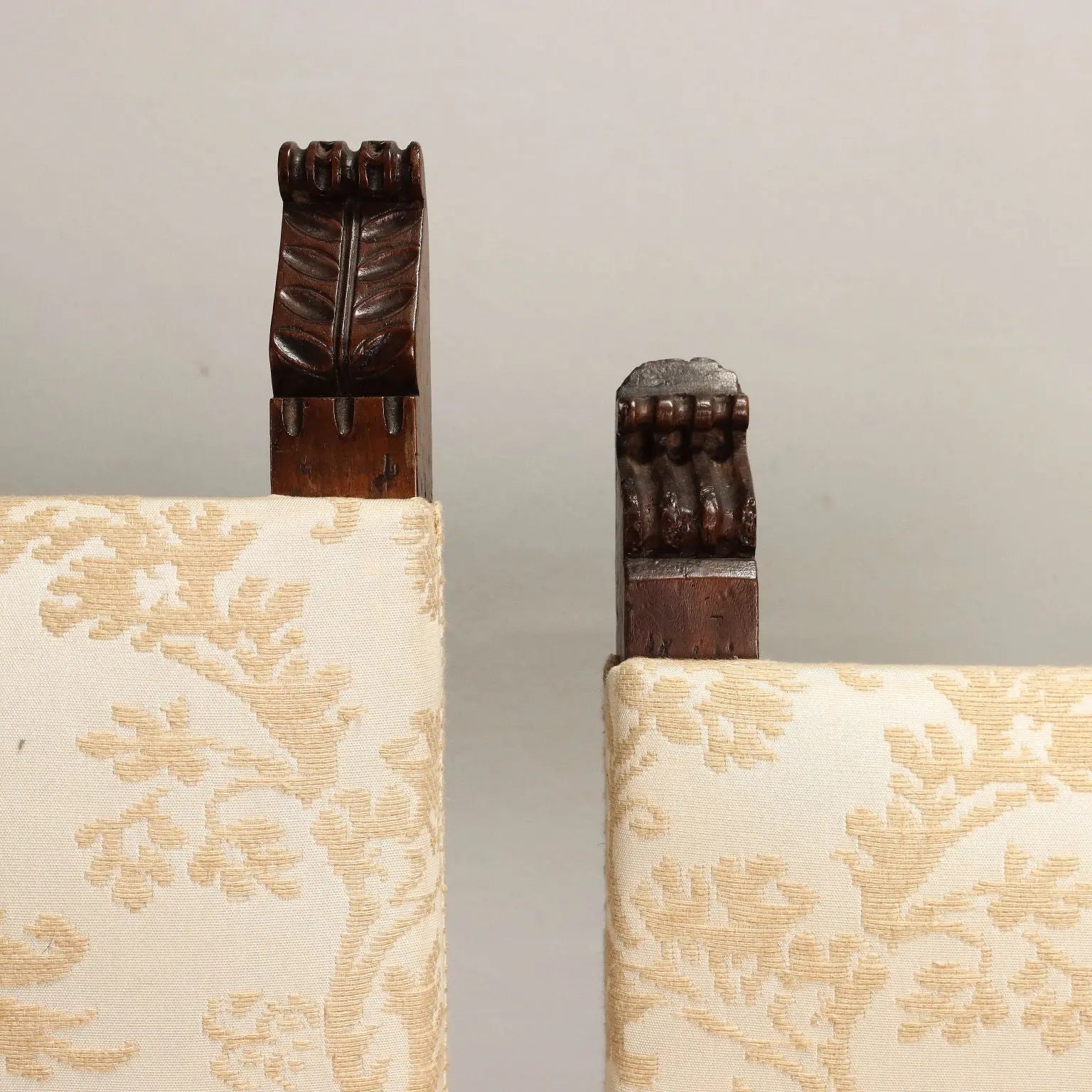 Set of 3 Armchairs and a Chair in Walnut, Italy 1800