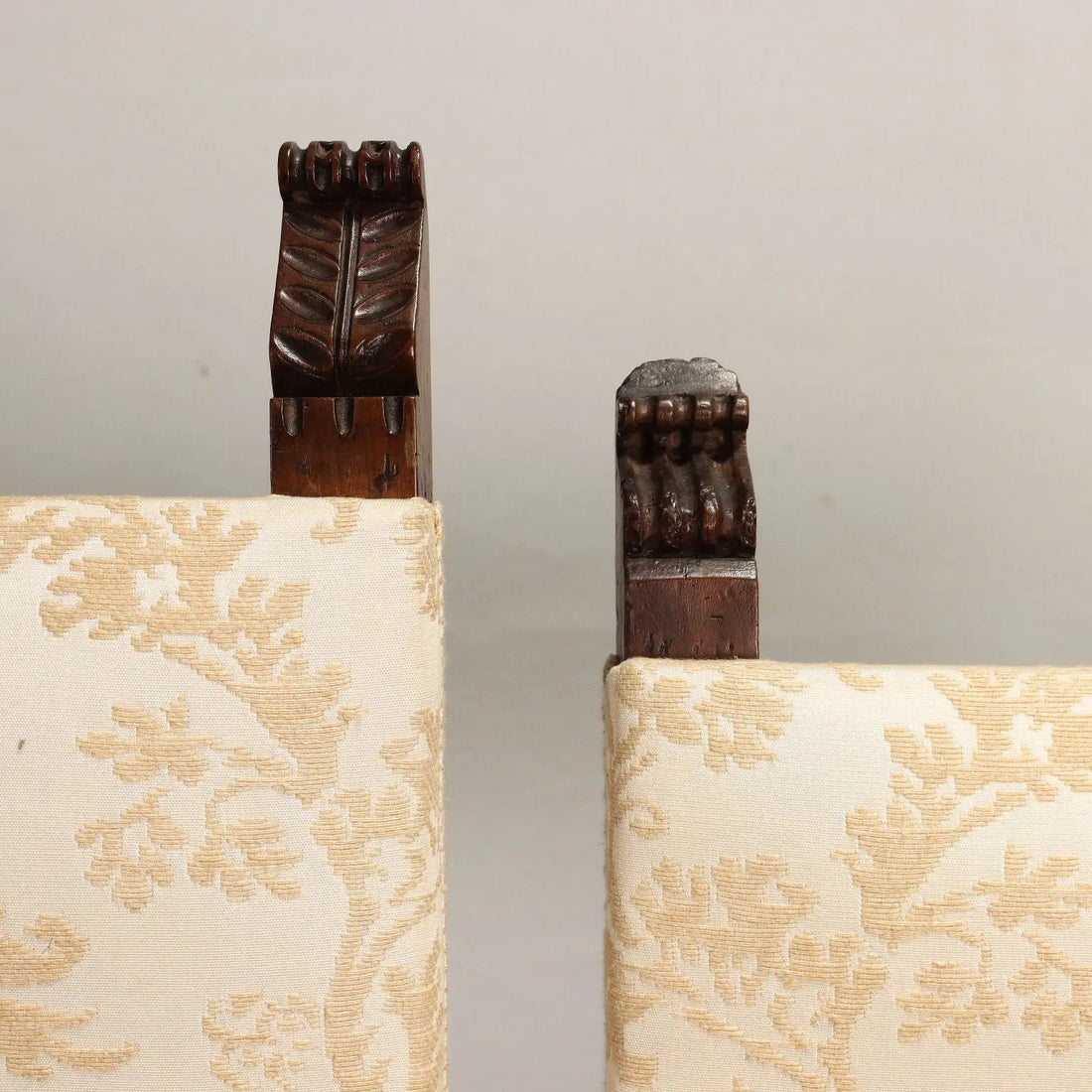 Set of 3 Armchairs and a Chair in Walnut, Italy 1800