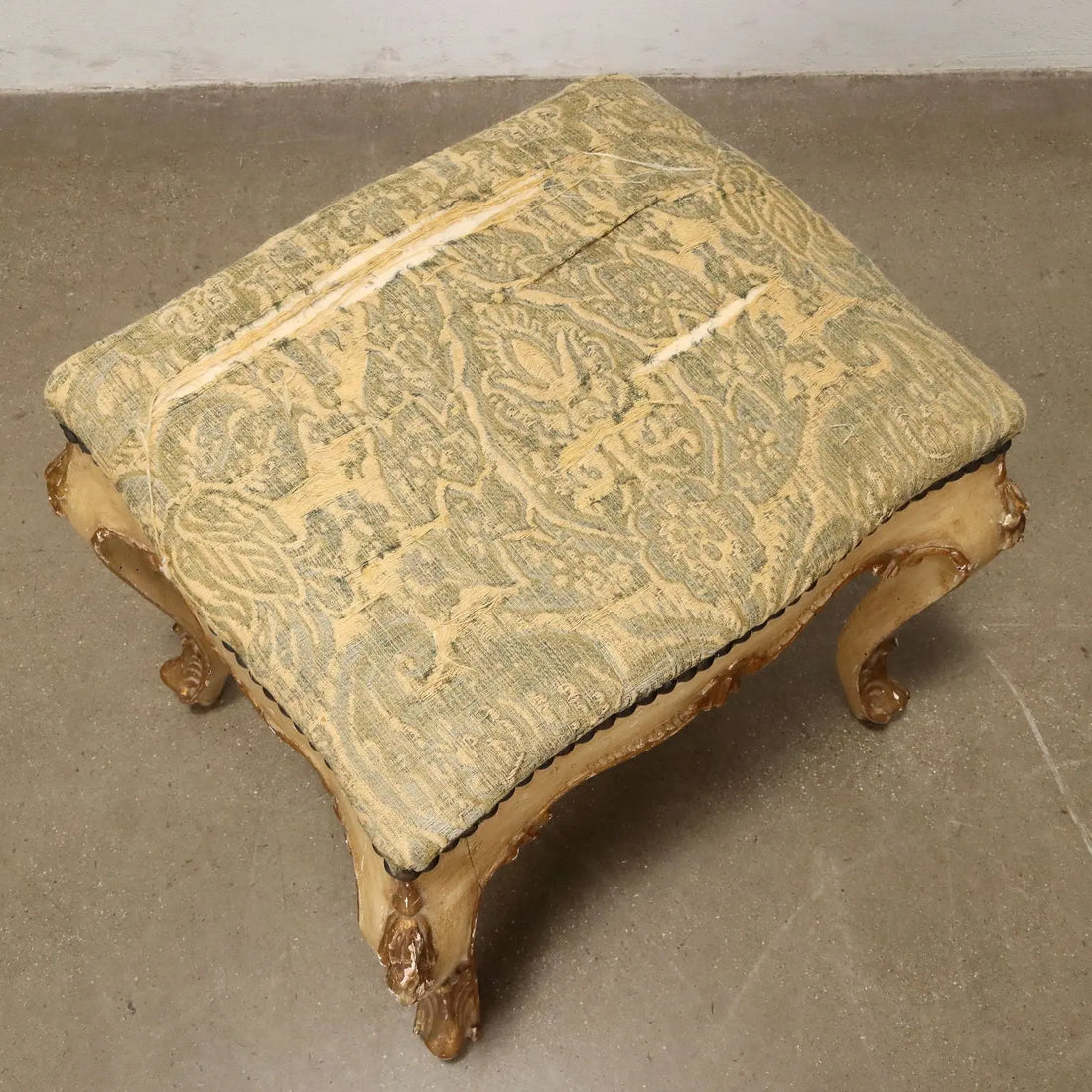 Pair of Barocchetto Poufs Italy Late 19th Century