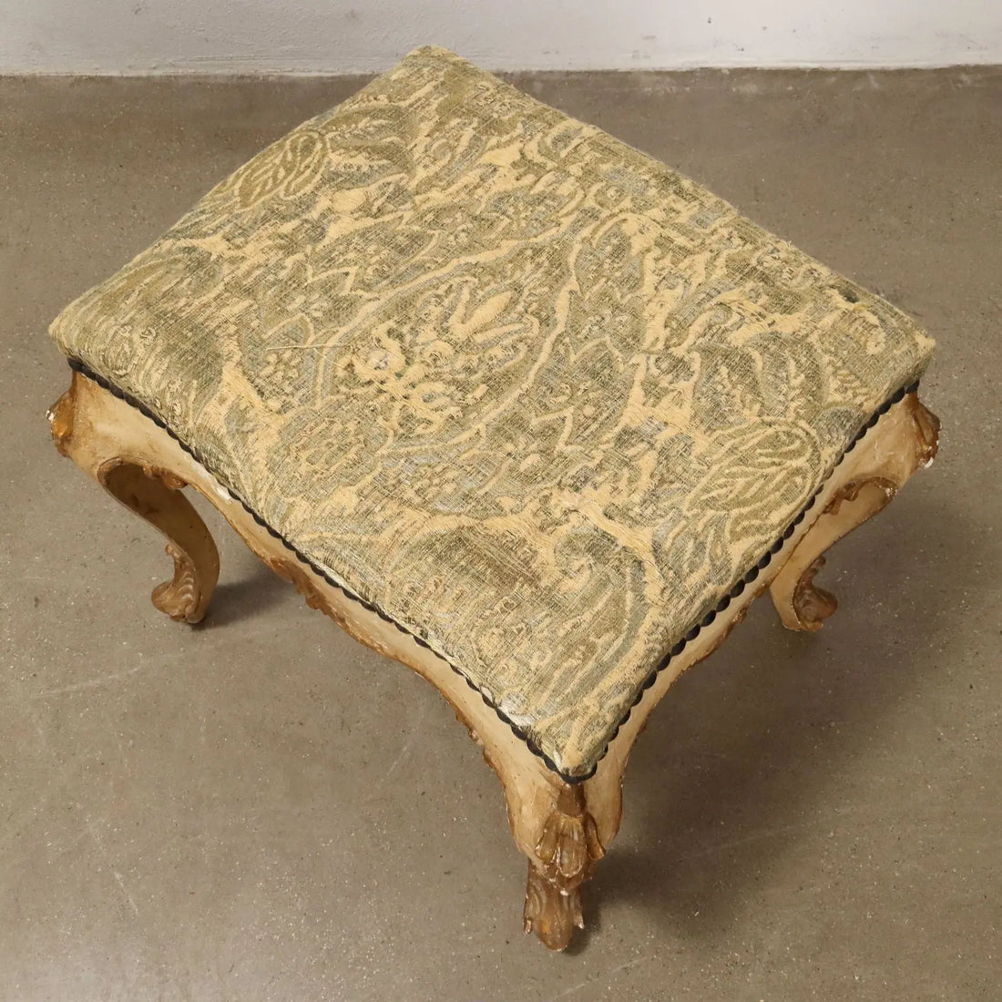 Pair of Barocchetto Poufs Italy Late 19th Century