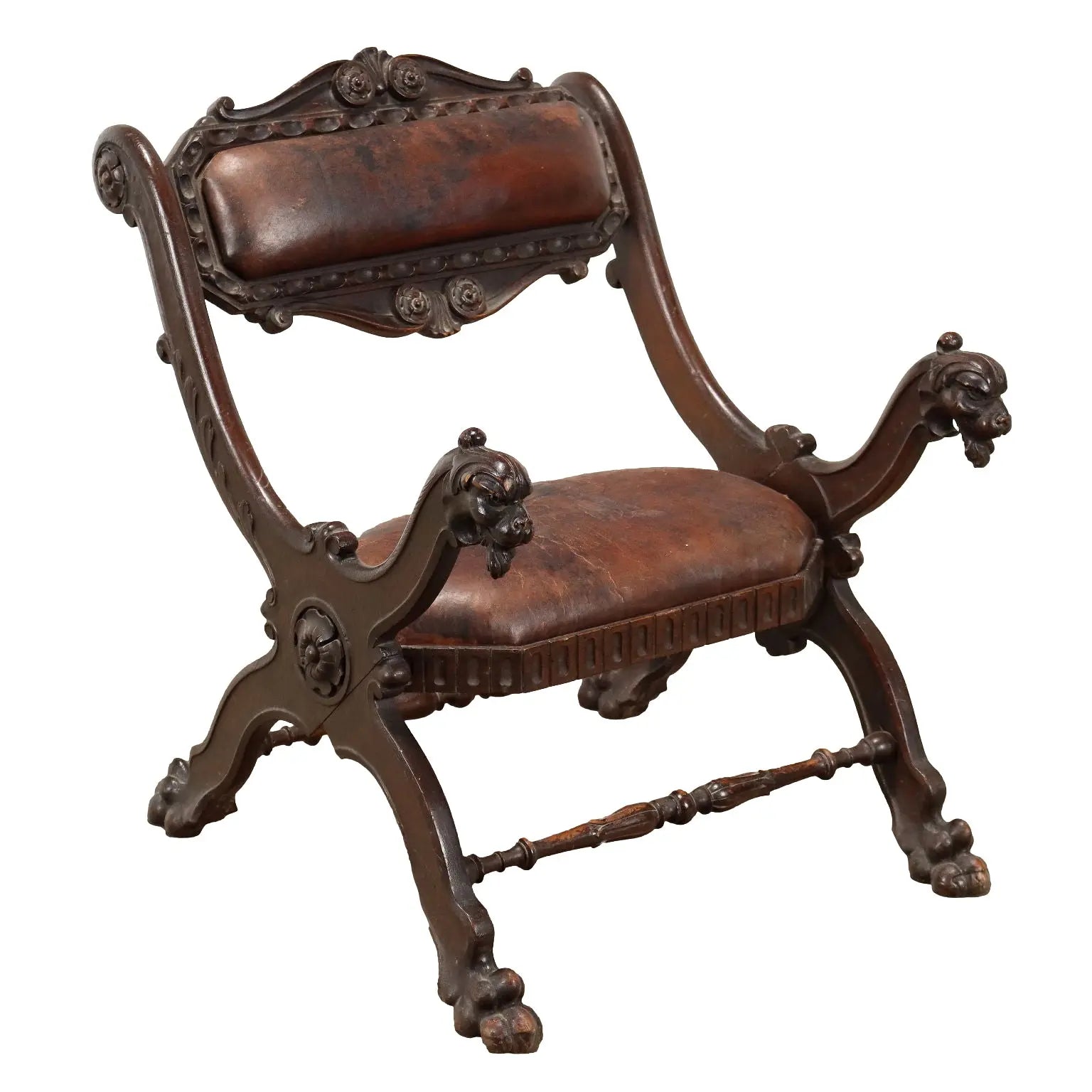 Neo-Renaissance Seating with Leather Details