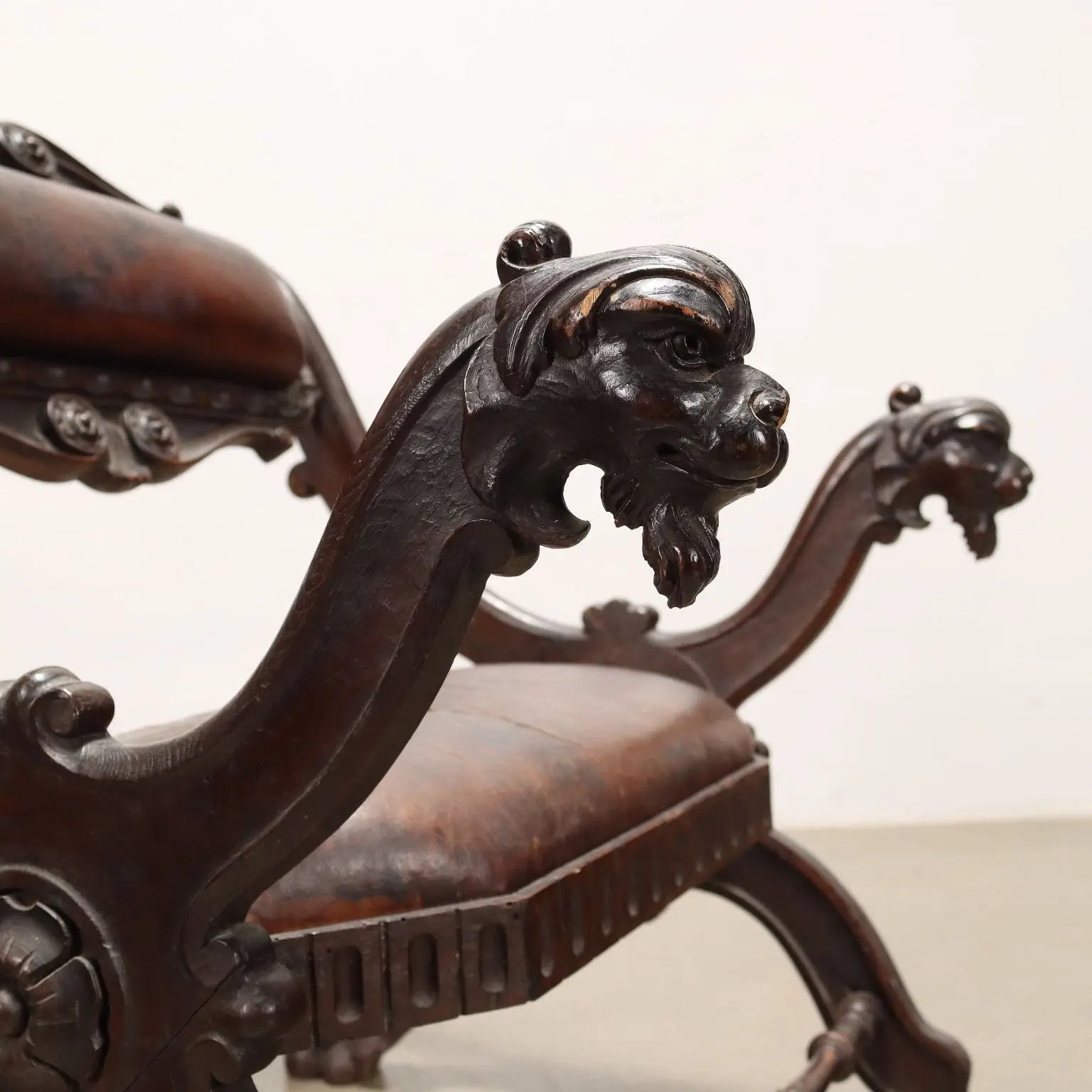 Neo-Renaissance Seating with Leather Details