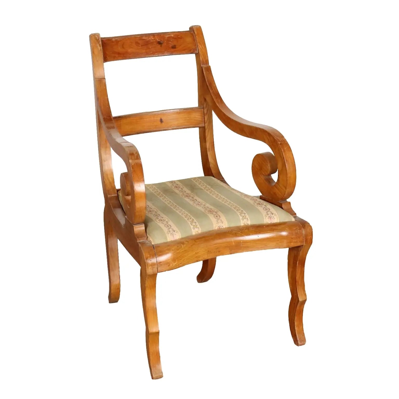 Antique Louis Philippe Armchair Cherrywood Italy XIX Century - Italy, Mid XIX Century | Antiques | Seating