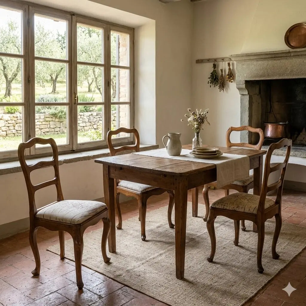 Group of 4 Antique Baroque Chairs Walnut Italy XVIII Century - Italy, Late XIX Century | Antiques | Seating