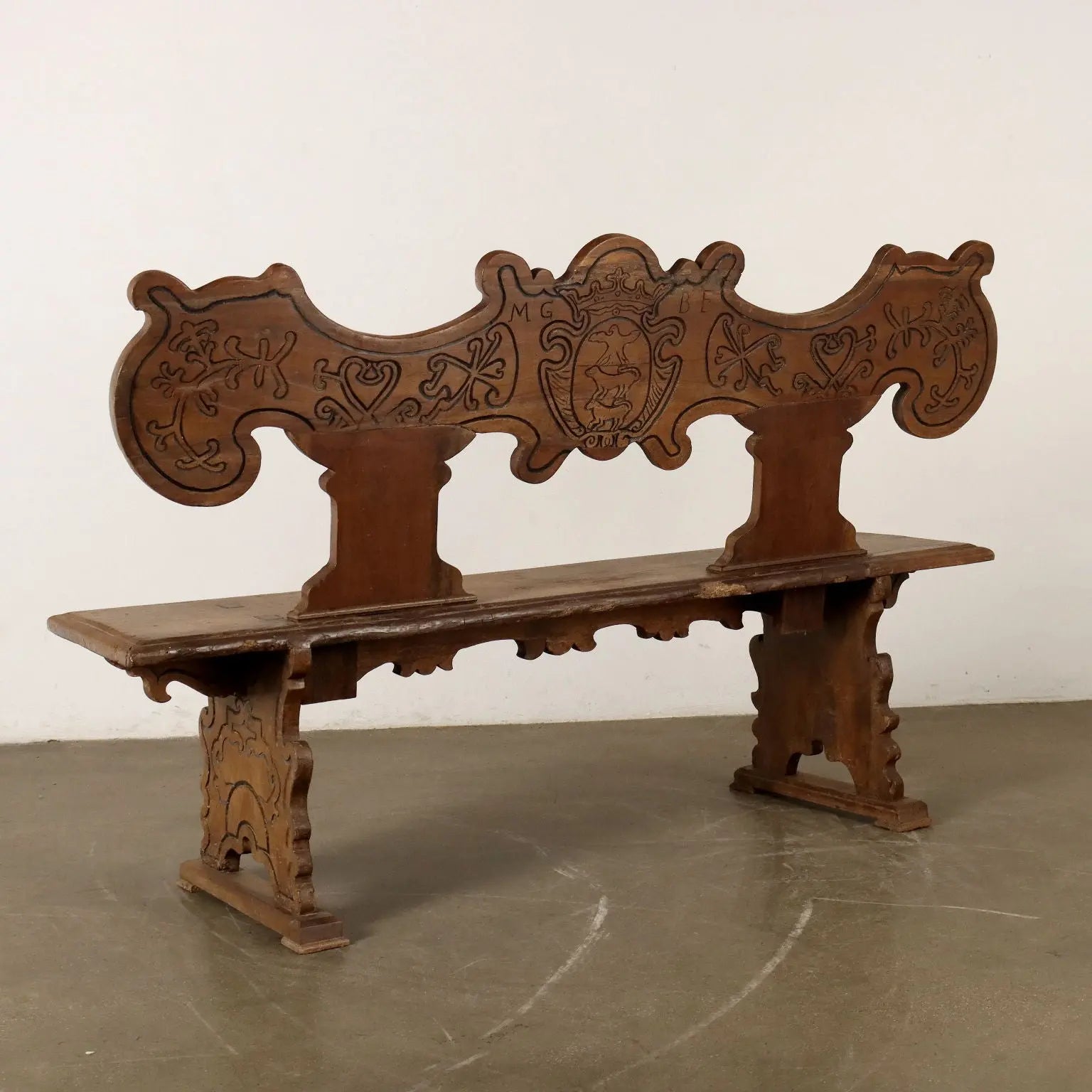 Antique Baroque Bench Walnut Italy XVIII Century - Italy, Early XVIII Century | Antiques | Seating