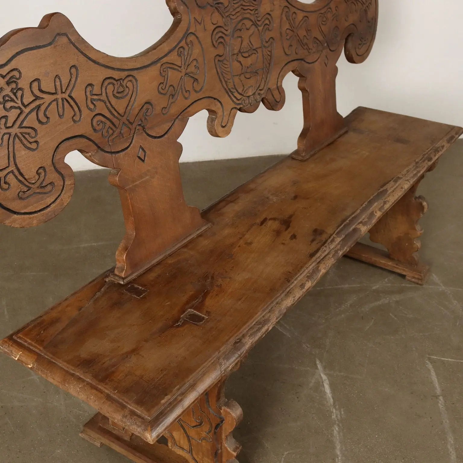 Antique Baroque Bench Walnut Italy XVIII Century - Italy, Early XVIII Century | Antiques | Seating