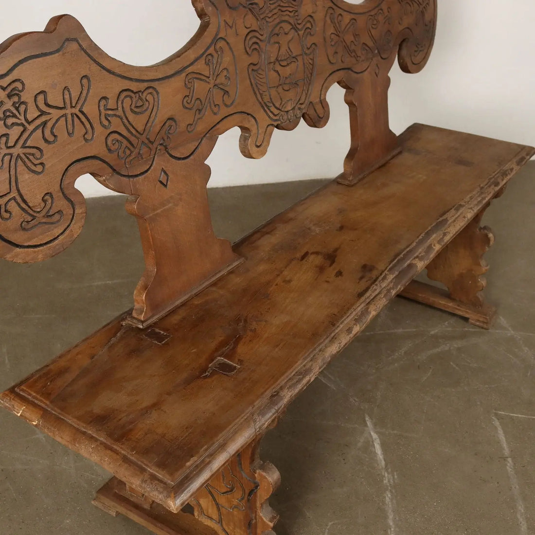 Antique Baroque Bench Walnut Italy XVIII Century - Italy, Early XVIII Century | Antiques | Seating
