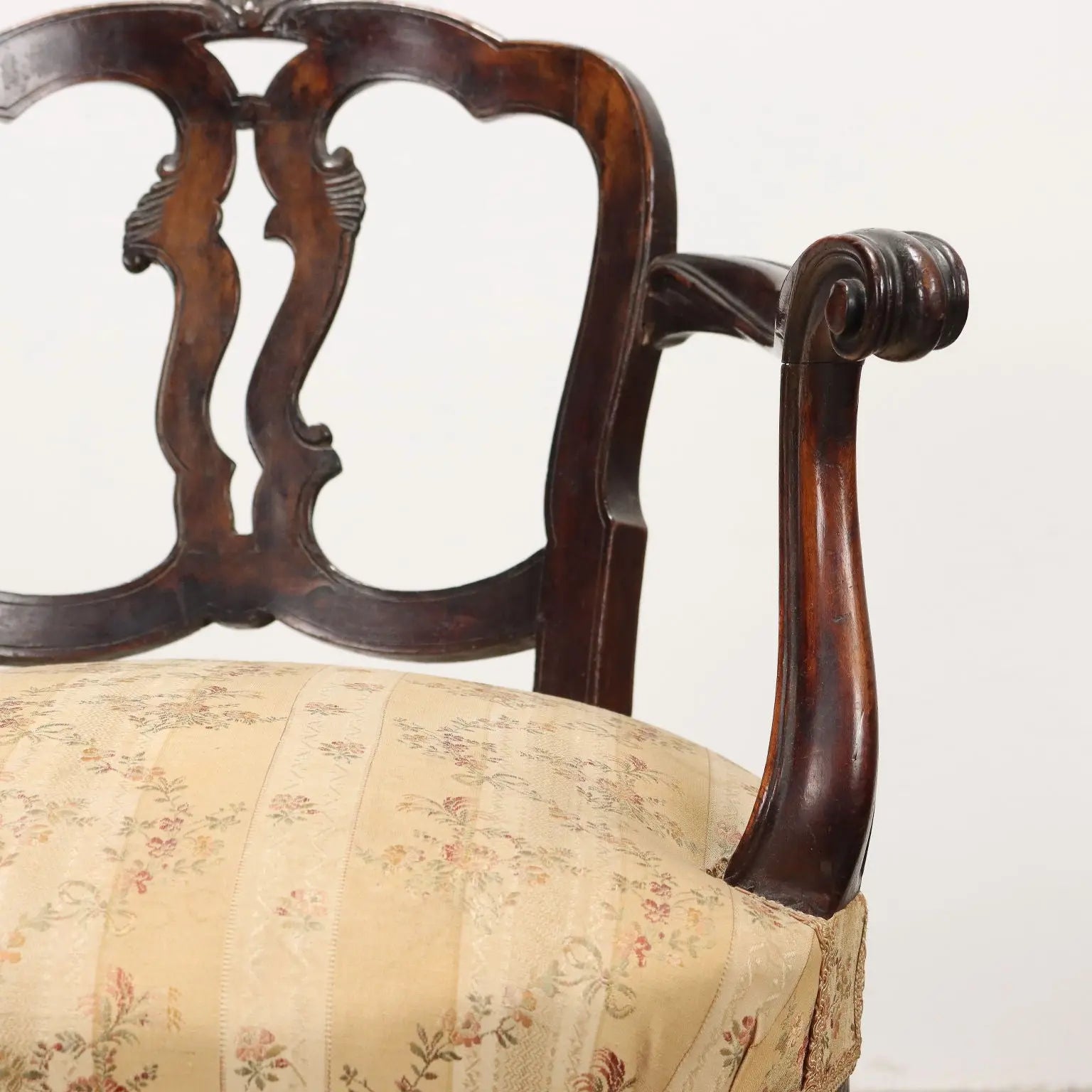 Antique Armchair Baroque Style Walnut Italy XX Century - Armchair | Antiques | Seating