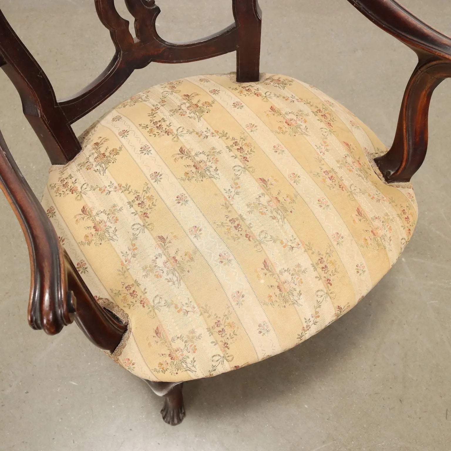 Antique Armchair Baroque Style Walnut Italy XX Century - Armchair | Antiques | Seating