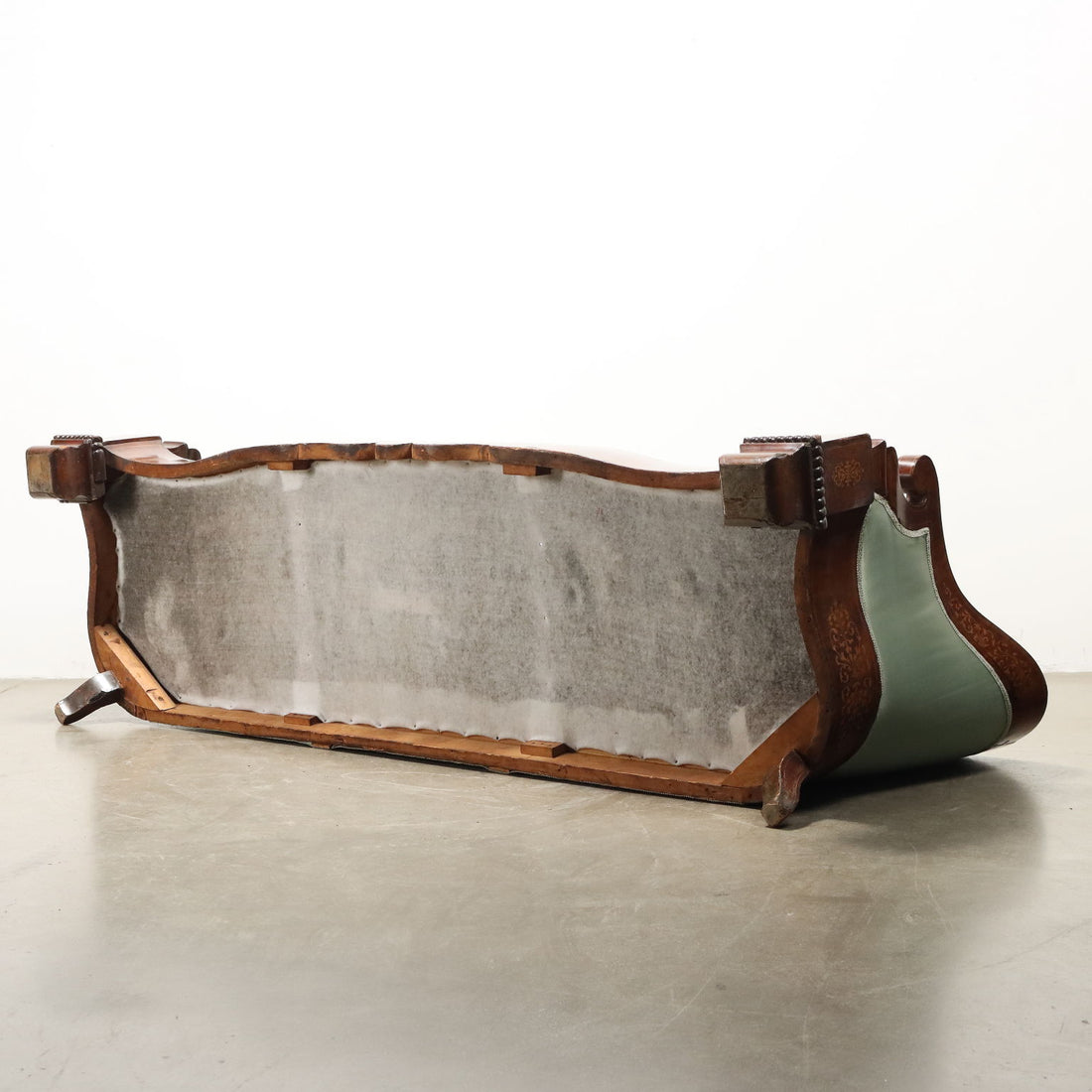 Great Sofa Louis Philippe Antique Mahogany Naples XIX Century