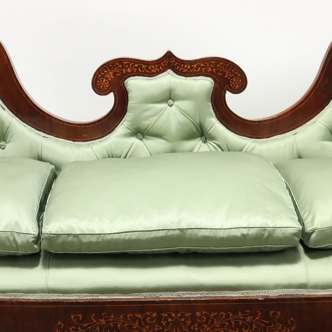 Great Sofa Louis Philippe Antique Mahogany Naples XIX Century