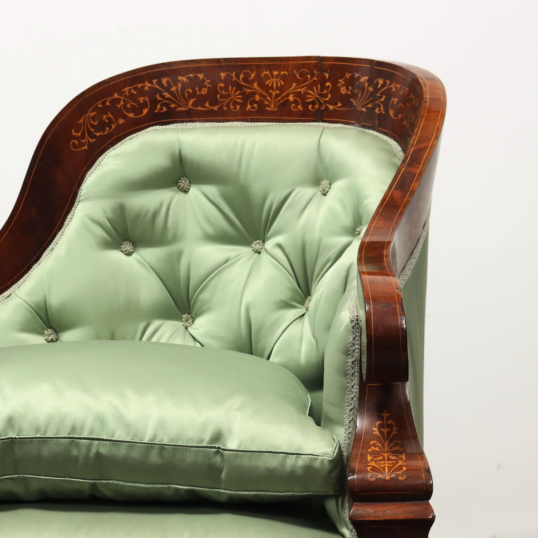 Great Sofa Louis Philippe Antique Mahogany Naples XIX Century