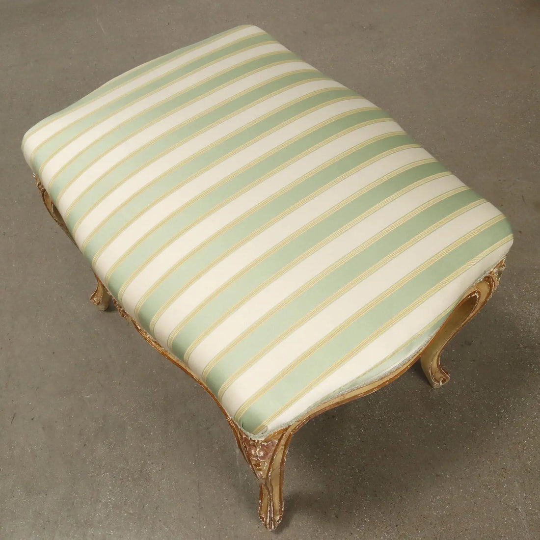 Pair of Armchairs and Footstools in Rococo Style