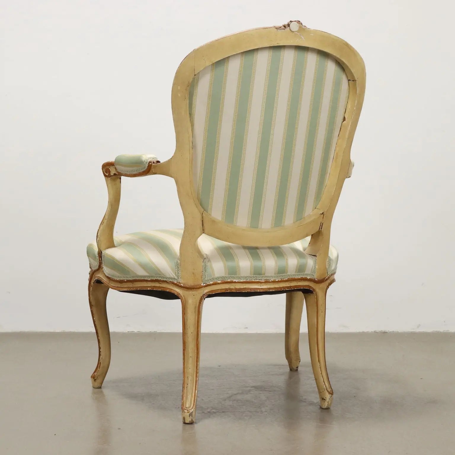 Pair of Armchairs and Footstools in Rococo Style