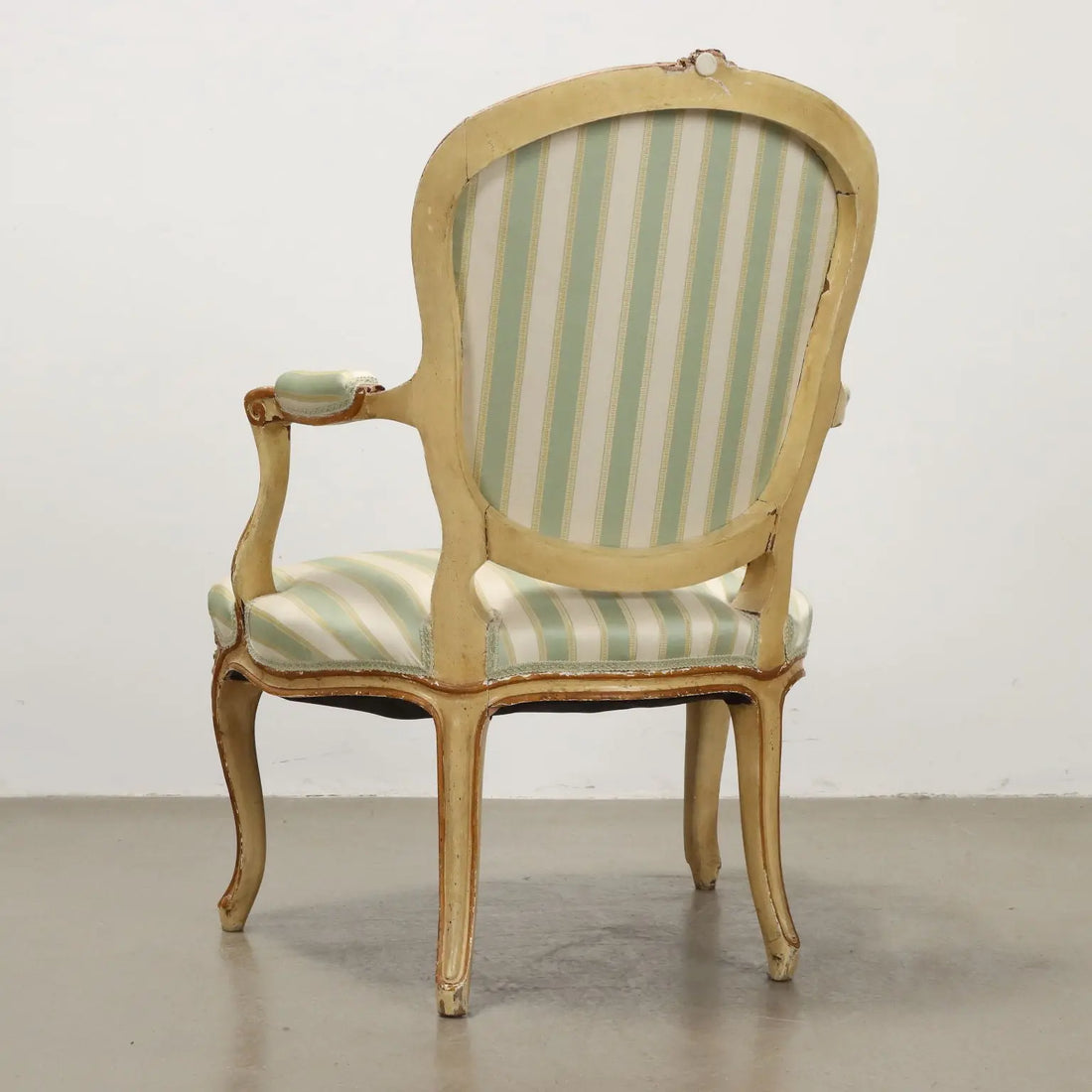 Pair of Armchairs and Footstools in Rococo Style