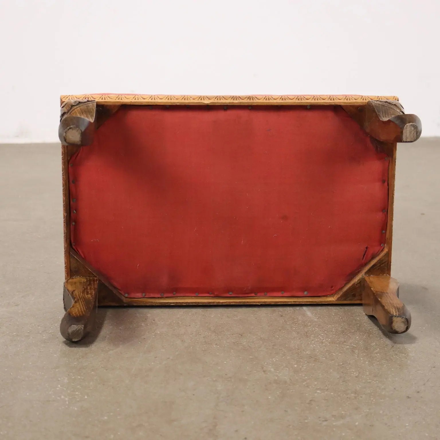 Antique Armchair Walnut Fabric with Footrest XIX Century - Italy, XX Century | Antiques | Seating
